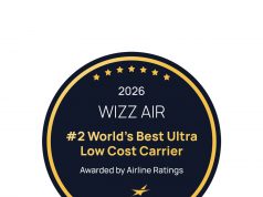 Wizz Air მსოფლიოში მეორე საუკეთესო ულტრა-ბიუჯეტურ ავიაკომპანიად დასახელდა და 2026 წლის ტოპ 10 გლობალურ დაბალბიუჯეტიან ავიაკომპანიას შორის მოხვდა
