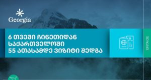 6 თვეში ჩინეთიდან საქართველოში 55 ათასამდე ვიზიტი შედგა