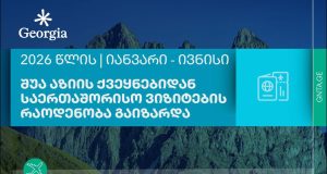 საქართველოში შუა აზიის ქვეყნებიდან საერთაშორისო ვიზიტების რაოდენობა გაიზარდა